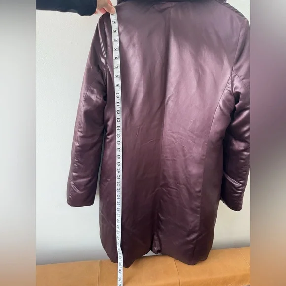 Jil Sander Silk Down Deep Purple Long Puffer Coat 38 - Picture 5 of 16